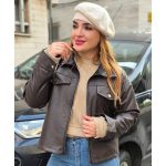 کت کراپ چرم زیپی - مانتو پاتریس رشت