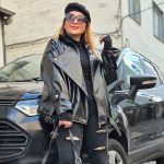 بامبر جکت چرم مشکی - مانتو پاتریس رشت