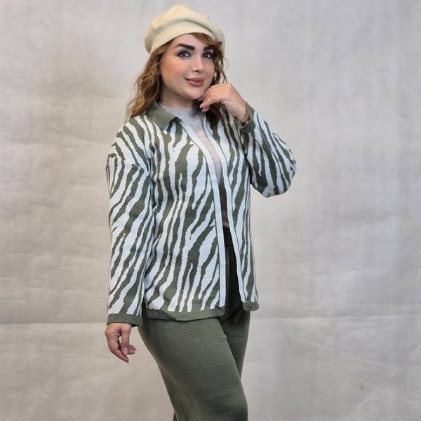 ست کت شلوار زبرا بافت - مانتو پاتریس رشت