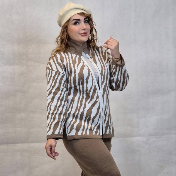 ست کت شلوار زبرا بافت - مانتو پاتریس رشت