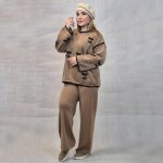 ست بلوز شلوار بافت گربه