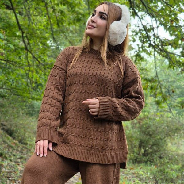 ست بافت مارپیچ - مانتو پاتریس رشت