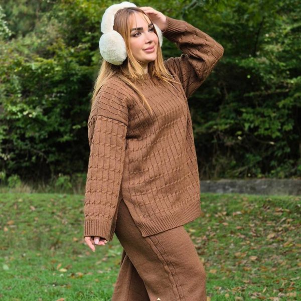 ست بافت مارپیچ - مانتو پاتریس رشت