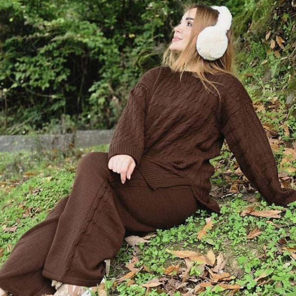 ست بافت مارپیچ - مانتو پاتریس رشت