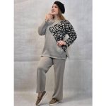 ست بلوز شلوار بافت پلنگی - مانتو پاتریس رشت