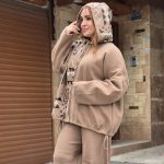 ست هودی شلوار بافت هندسی - مانتو پاتریس رشت
