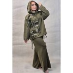 ست هودی شلوار بافت هندسی - مانتو پاتریس رشت