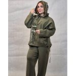 ست هودی شلوار بافت هندسی - مانتو پاتریس رشت