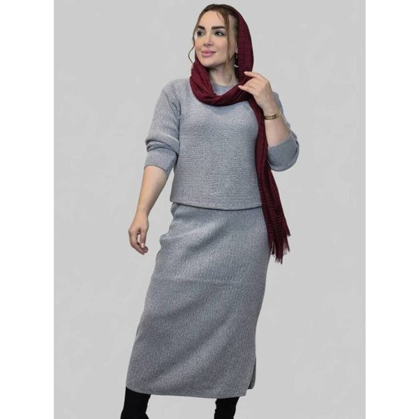 ست بلوز دامن بافت ساده