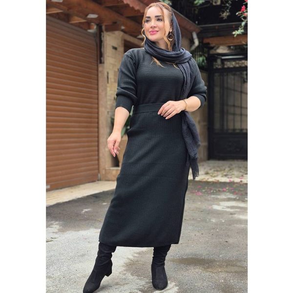 ست بلوز دامن بافت ساده