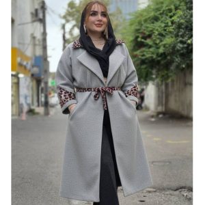 پالتو فوتر بلند خرجکار پلنگی - مانتو پاتریس رشت