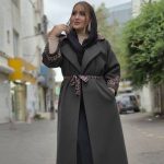 پالتو فوتر بلند خرجکار پلنگی - مانتو پاتریس رشت
