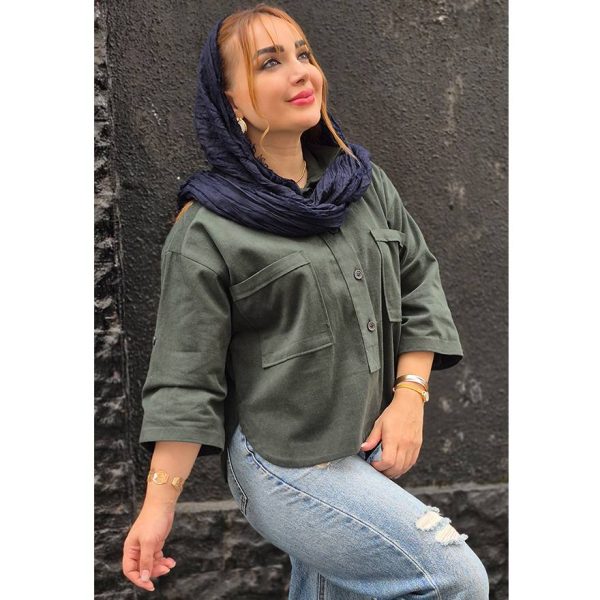 شومیز کتان استانبول 76900475 - Image 4