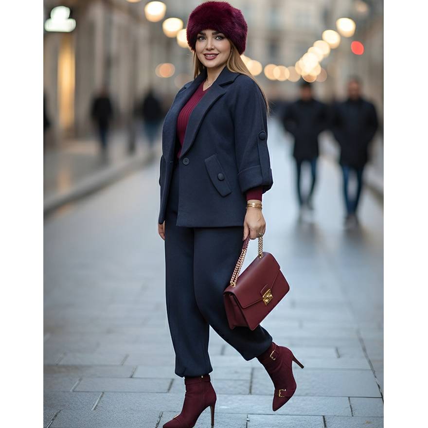 ست کت شلوار فوتر - مانتو پاتریس رشت