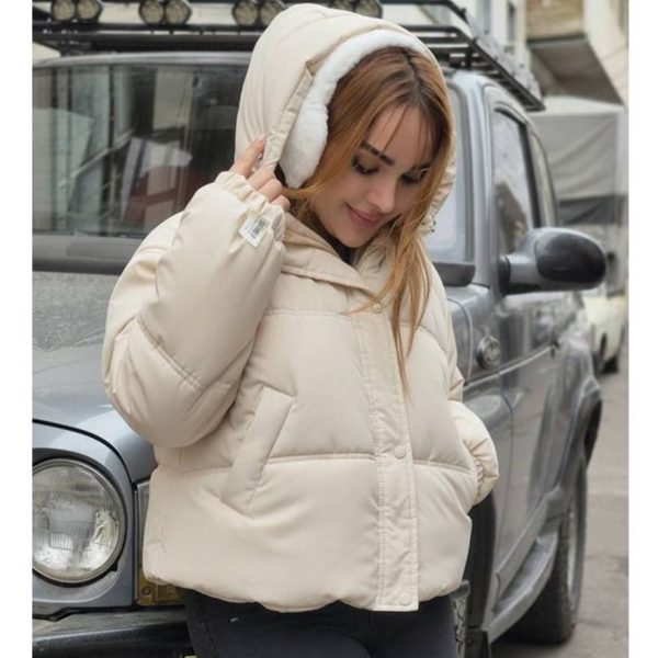 کاپشن کراپ کلاهدار - مانتو پاتریس رشت