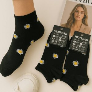 جوراب مچی مشکی بابونه - مانتو پاتریس رشت