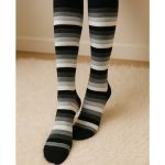 جوراب ساق بلند راه راه - مانتو پاتریس رشت