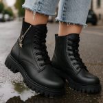 بوت زیپ ستاره مشکی - مانتو پاتریس رشت