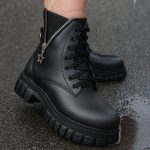 بوت زیپ ستاره مشکی - مانتو پاتریس رشت