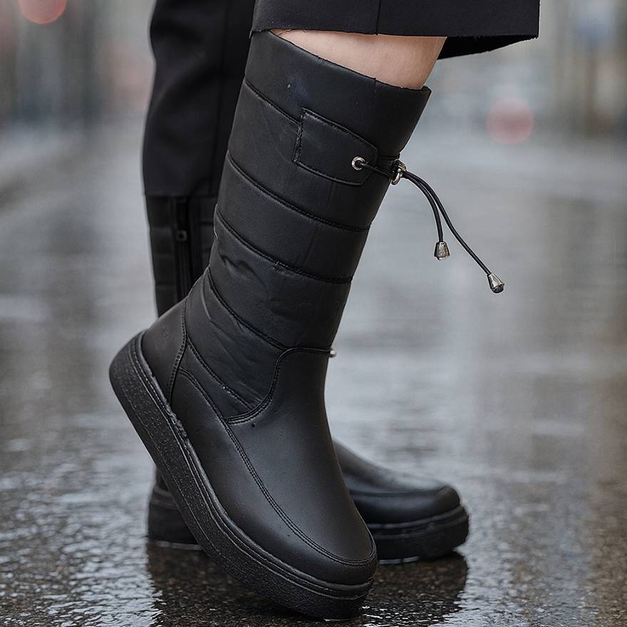 بوت کاپشنی مشکی- مانتو پاتریس رشت