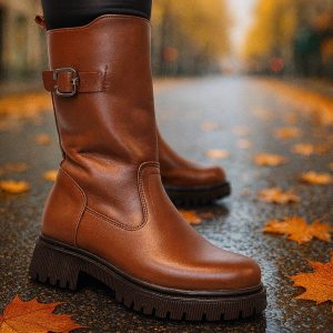 بوت بغل سگک قهوه ای - مانتو پاتریس رشت