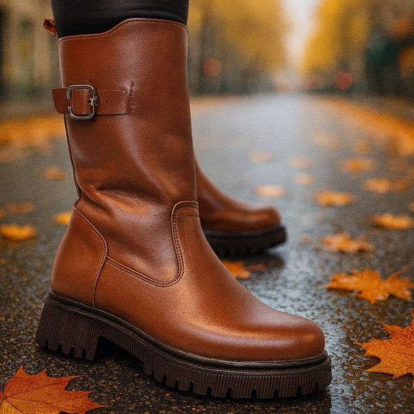 بوت بغل سگک قهوه ای - مانتو پاتریس رشت