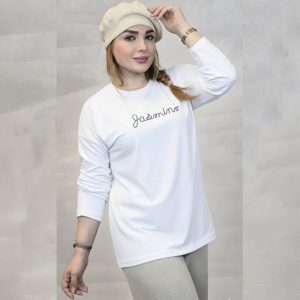 بلوز آستین بلند گلدوزی رنگی