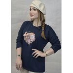 بلوز آستین بلند چاپ چنل - مانتو پاتریس رشت