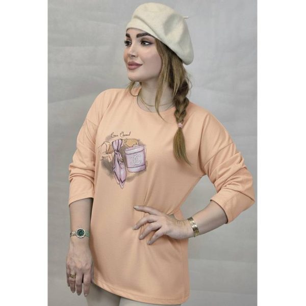 بلوز آستین بلند چاپ چنل - مانتو پاتریس رشت