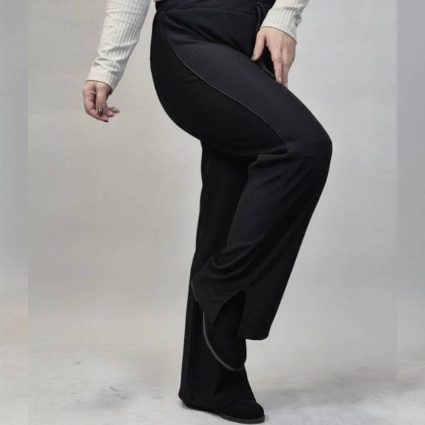 شلوار مشکی ریلی چاکدار - مانتو پاتریس رشت