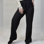 شلوار مشکی ریلی چاکدار - مانتو پاتریس رشت