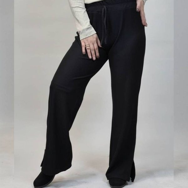 شلوار مشکی ریلی چاکدار - مانتو پاتریس رشت