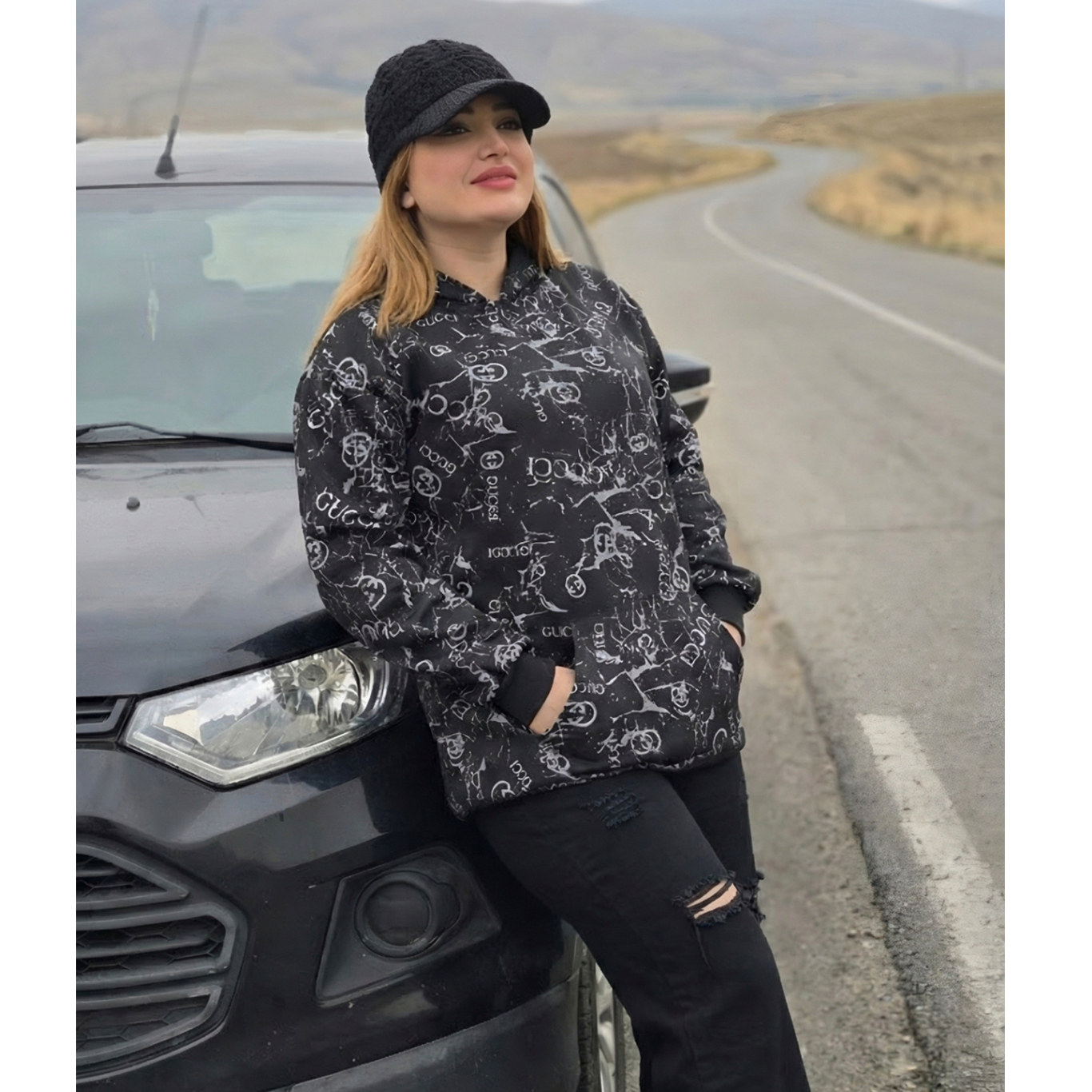 هودی تمام چاپ-رشت مانتو پاتریس