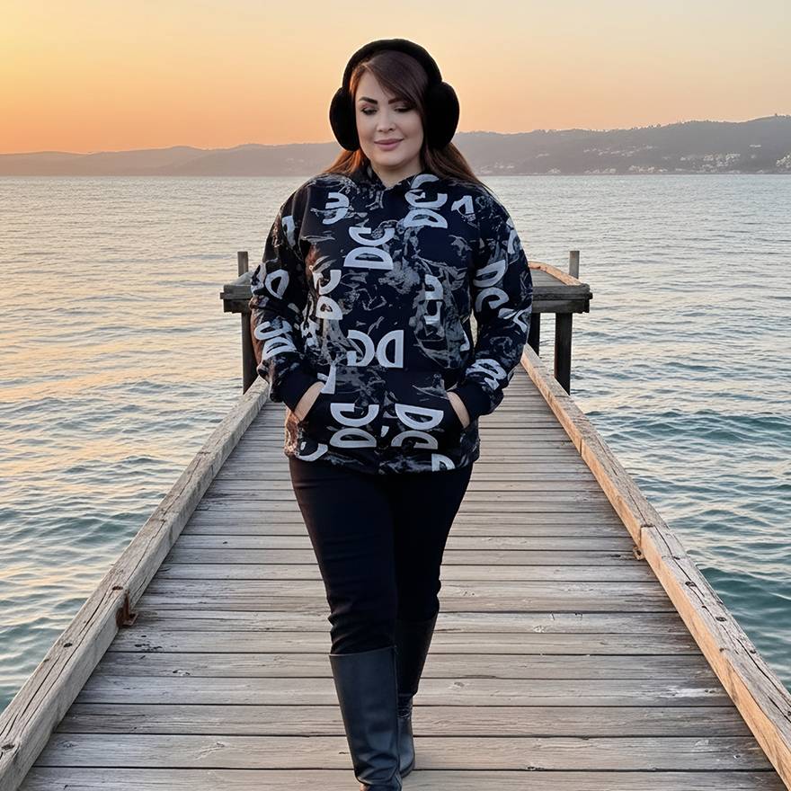 هودی تمام چاپ - مانتو پاتریس رشت