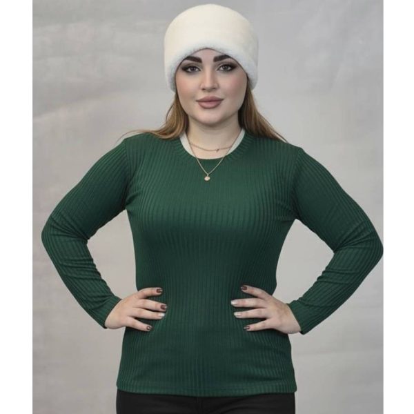 بلوز آستین بلند فانریپ ساده -