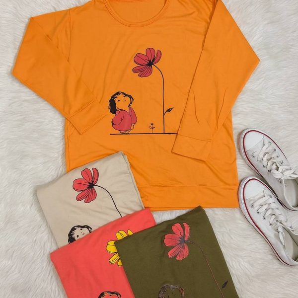 بلوز آستین بلند گل و دختر - مانتو پاتریس رشت