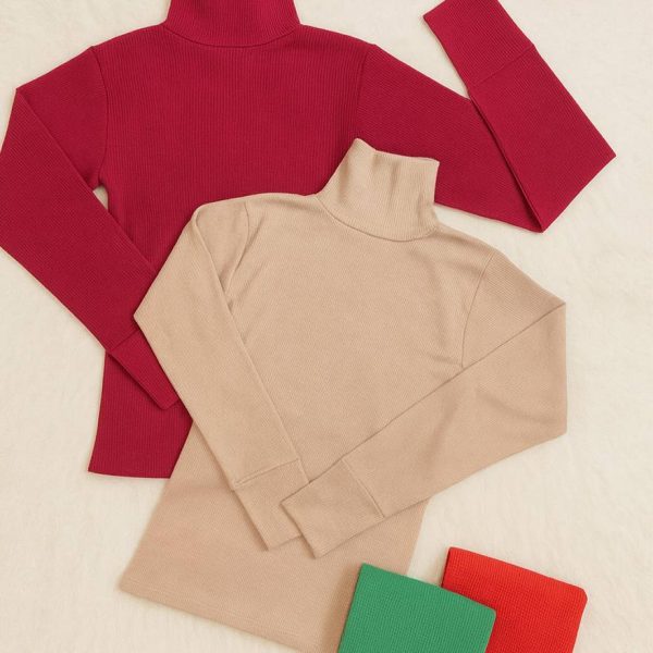 بلوز یقه اسکی فینگری رنگی