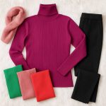 بلوز یقه اسکی فینگری رنگی