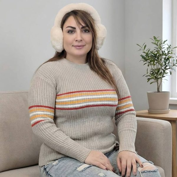 بلوز بافت راه راه - مانتو پاتریس رشت