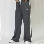 شلوار بگ نوار سفید ملانژ نایک -