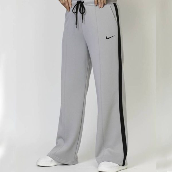 شلوار بگ نوار سفید ملانژ نایک -