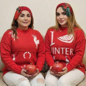 بلوز بافت قرمز یلدایی - مانتو پاتریس رشت