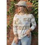 بلوز دورس چاپ نوشته - مانتو پاتریس رشت