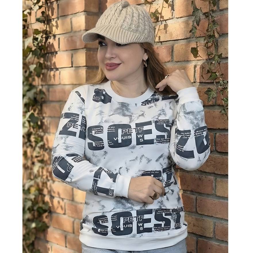 بلوز دورس چاپ نوشته - مانتو پاتریس رشت