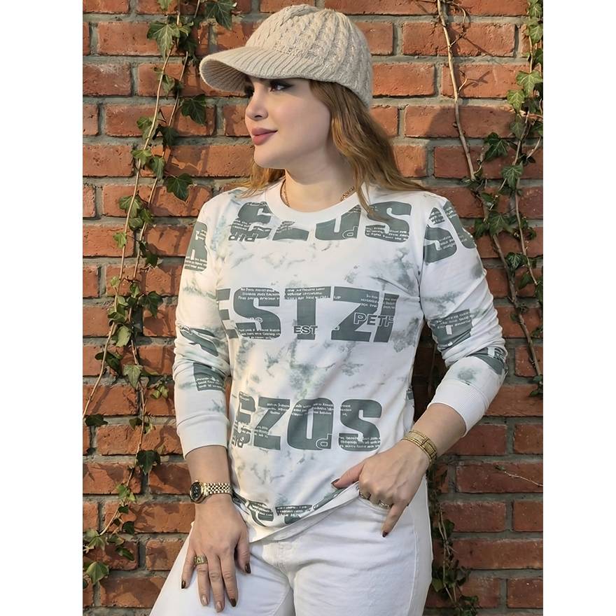 بلوز دورس چاپ نوشته - مانتو پاتریس رشت