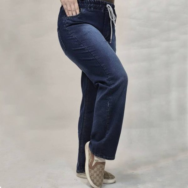 شلوار نیم بگ نیل سرمه ای - مانتو پاتریس رشت