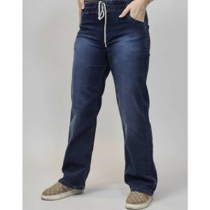 شلوار نیم بگ نیل سرمه ای