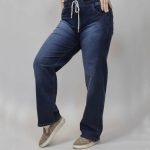 شلوار نیم بگ نیل سرمه ای