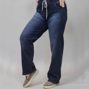 شلوار نیم بگ نیل سرمه ای