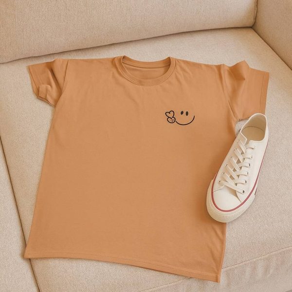 تیشرت نخ پنبه چاپ لبخند